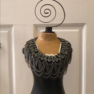 Glam black and silver necklace